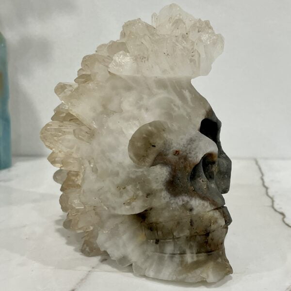 Natural Crystal Hand Carved Skull - 05