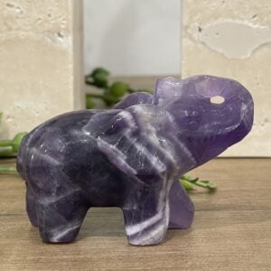 Beautiful Amethyst Crystal Elephant - 6.1cm 01 - Good Luck