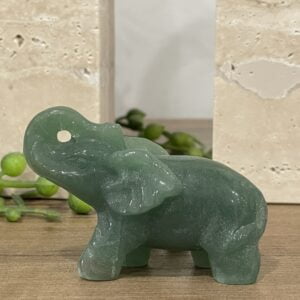 Beautiful Green Aventurine Crystal Elephant - 6.2cm 02 - Good Luck