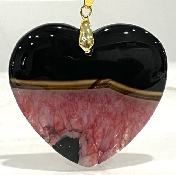 Crystal Heart Pendant 44mm - Warm Energising Balancing E21008