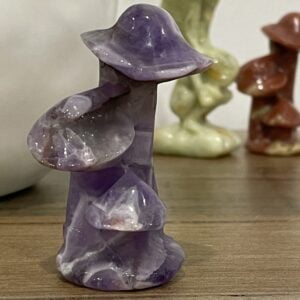 Beautiful Dream Amethyst Mushroom Trio - 60mm 01