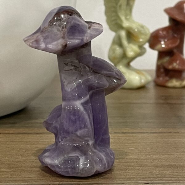 Beautiful Dream Amethyst Mushroom Trio - 60mm 01