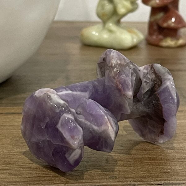 Beautiful Dream Amethyst Mushroom Trio - 60mm 01