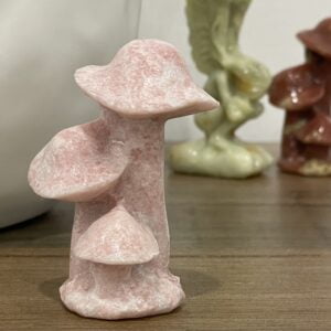 Beautiful Rose Jasper Mushroom Trio - 60mm 01