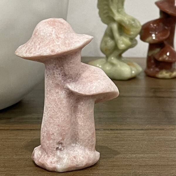 Beautiful Rose Jasper Mushroom Trio - 60mm 01