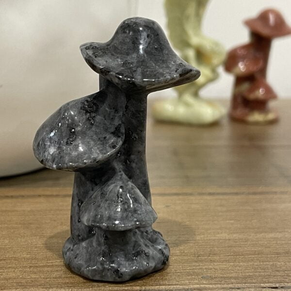 Beautiful Spectrolite Mushroom Trio - 60mm 01
