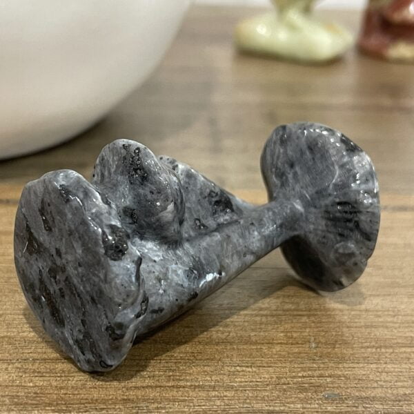 Beautiful Spectrolite Mushroom Trio - 60mm 01