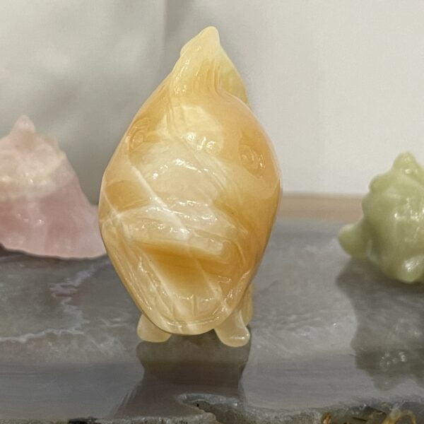 Beautiful Orange Calcite Fish - 79 x 59mm 01