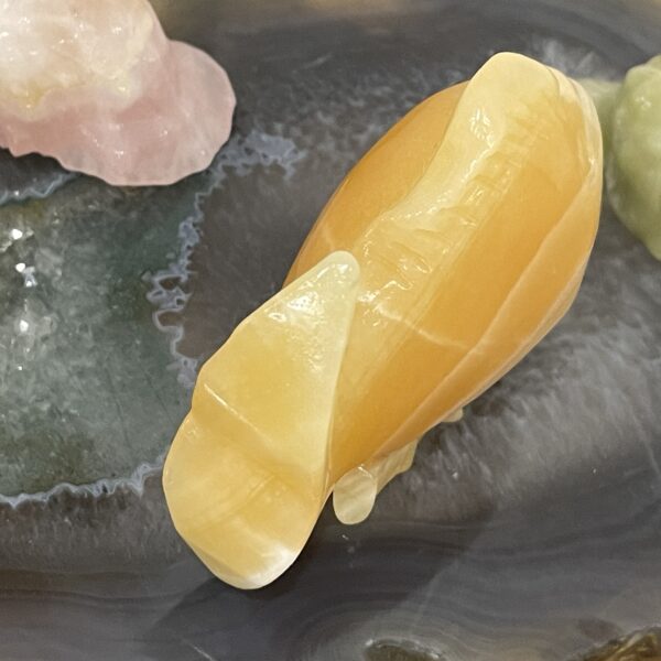 Beautiful Orange Calcite Fish - 79 x 59mm 01