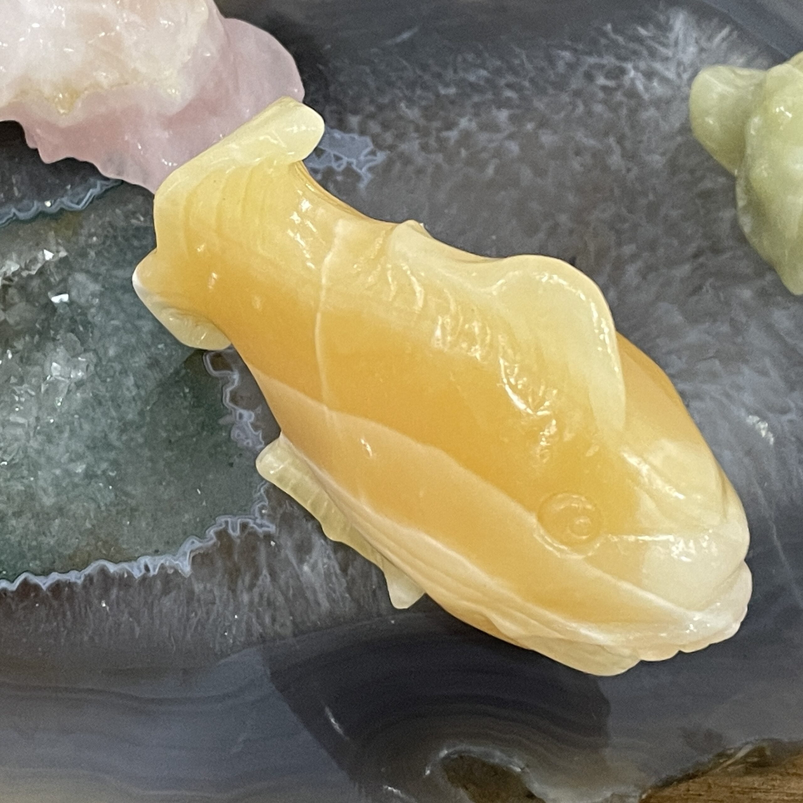 Beautiful Orange Calcite Crystal Fish - 79 x 59mm 01 - Image 5