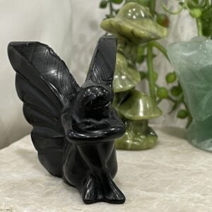 Beautiful Obsidian Crystal Fairy - 51mm 01