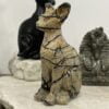 Beautiful Picture Jasper Crystal Egyptian Cat Statue - Sphinx 80mm 01