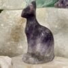 Beautiful Amethyst Crystal Egyptian Cat Statue - Sphinx 82mm 01