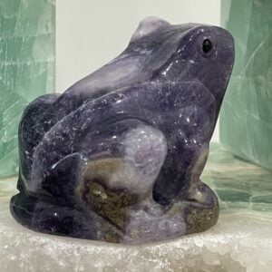 Beautiful Purple Fluorite Crystal Frog - 57mm 01