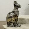Beautiful Picture Jasper Crystal Egyptian Cat Statue - Sphinx 81mm 02