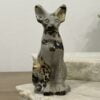 Beautiful Picture Jasper Crystal Egyptian Cat Statue - Sphinx 81mm 02