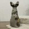 Beautiful Picture Jasper Crystal Egyptian Cat Statue - Sphinx 81mm 02