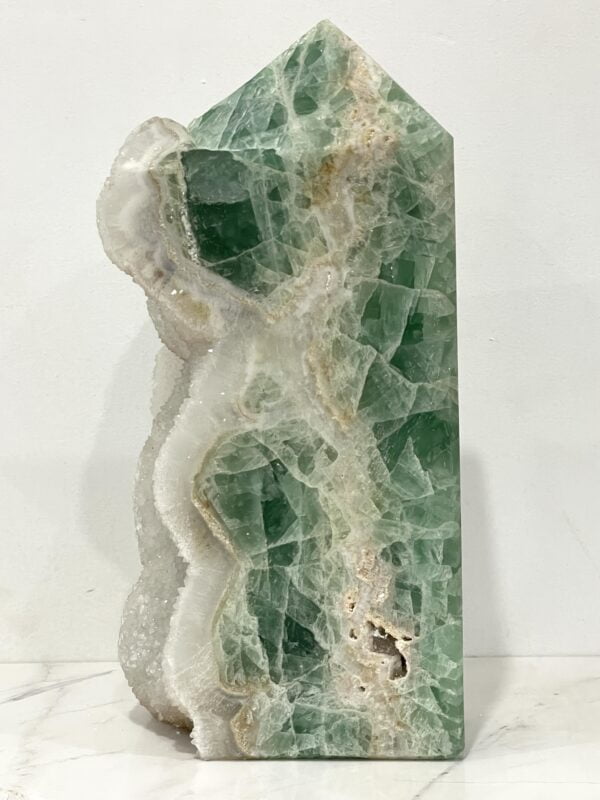 Huge Natural Green Fluorite Crystal Tower 7900 grams