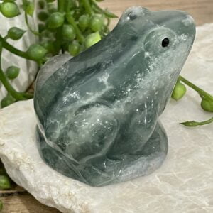 Beautiful Green Fluorite Crystal Frog - 57mm 01AE