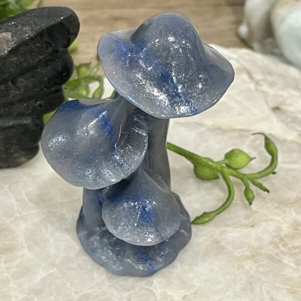 Beautiful Aventurine Crystal Mushroom Trio - 6cm 01