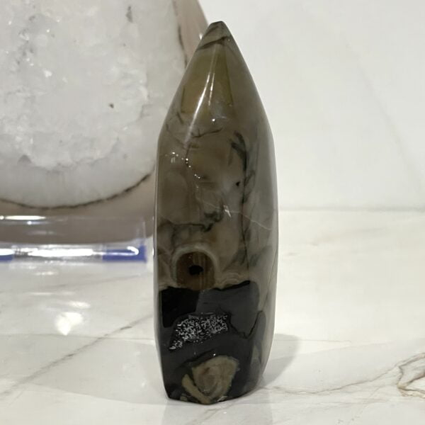 Beautiful Volcanic Agate Crystal Point - 8.1cm 04