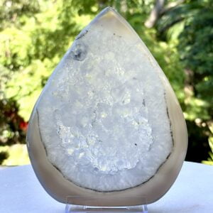 Stunning Agate Crystal Waterdrop with Stand 14.6cm 01