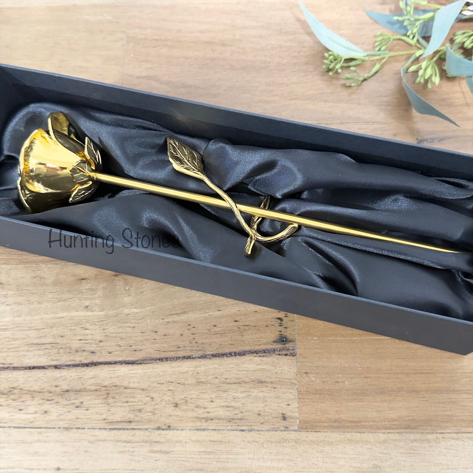 Beautiful Rose Keepsake Memorial Cremation Ashes Urn - Gold Stainless Steel 25cm - Image 2