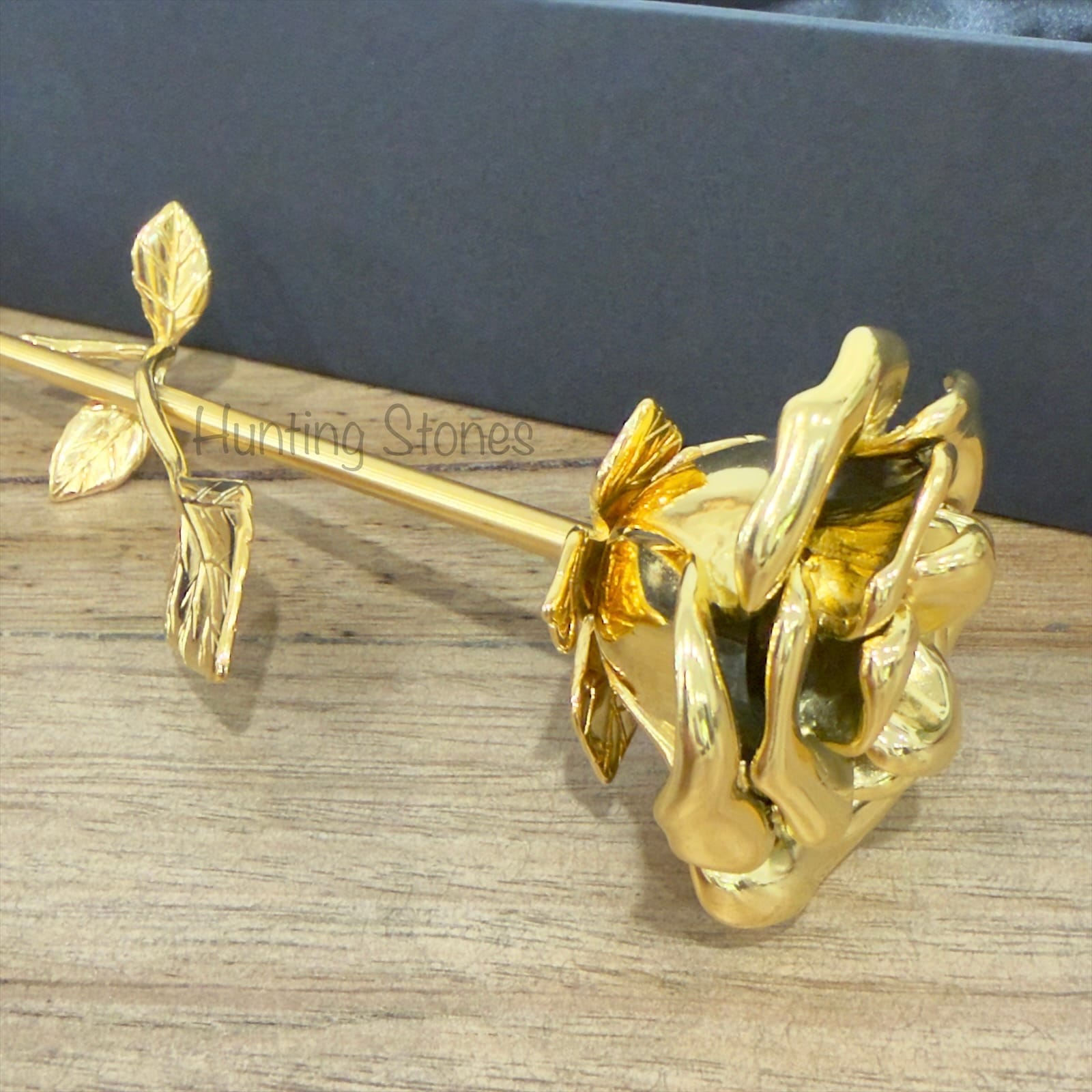 Beautiful Rose Keepsake Memorial Cremation Ashes Urn - Gold Stainless Steel 25cm - Image 4