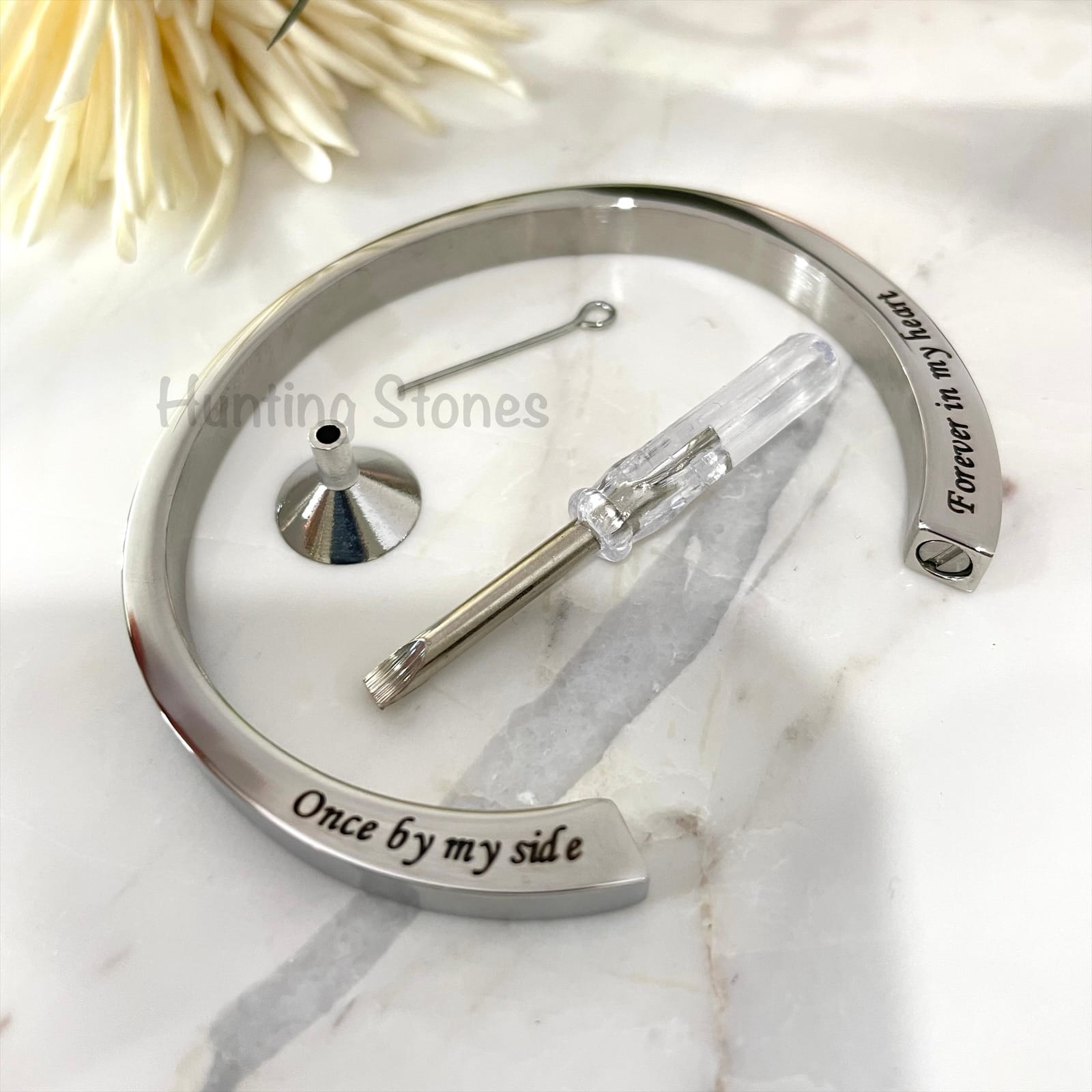 Once By My Side Forever In My Heart Memorial Cremation Ashes Urn Bracelet